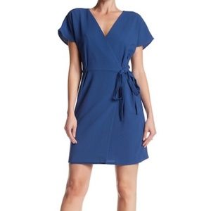 Bobeau Ink Blue Crepe Wrap Dress NWT Sz. Medium
